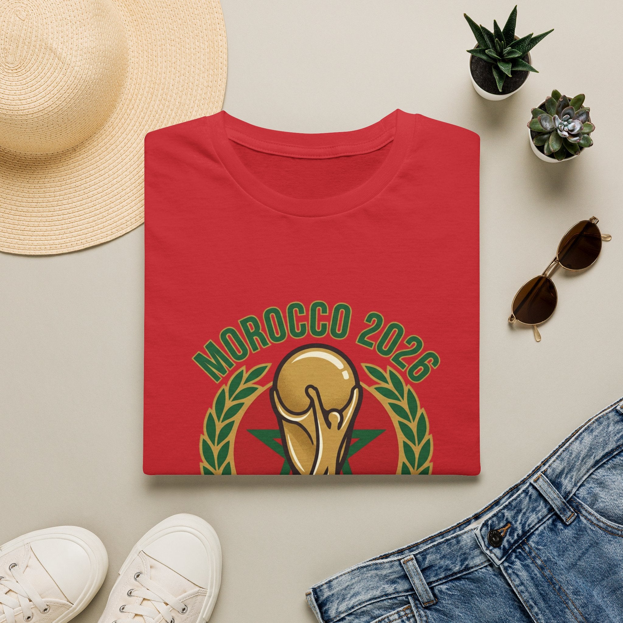 MOROCCO   2026 football Trophy T-Shirt | Soccer Football Tee