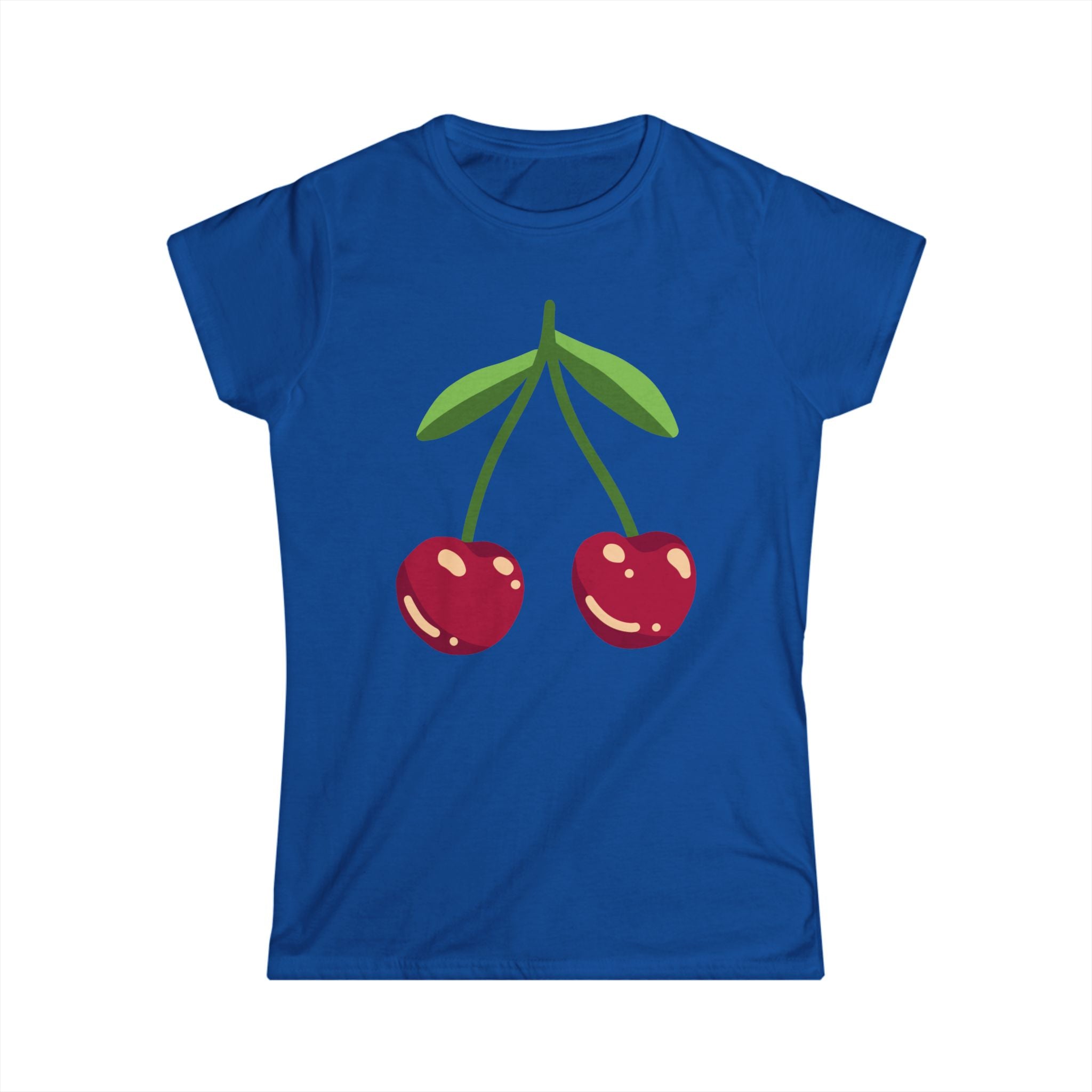 Cherry Illustration Tee | Retro Fruit Graphic, Cute Summer Top