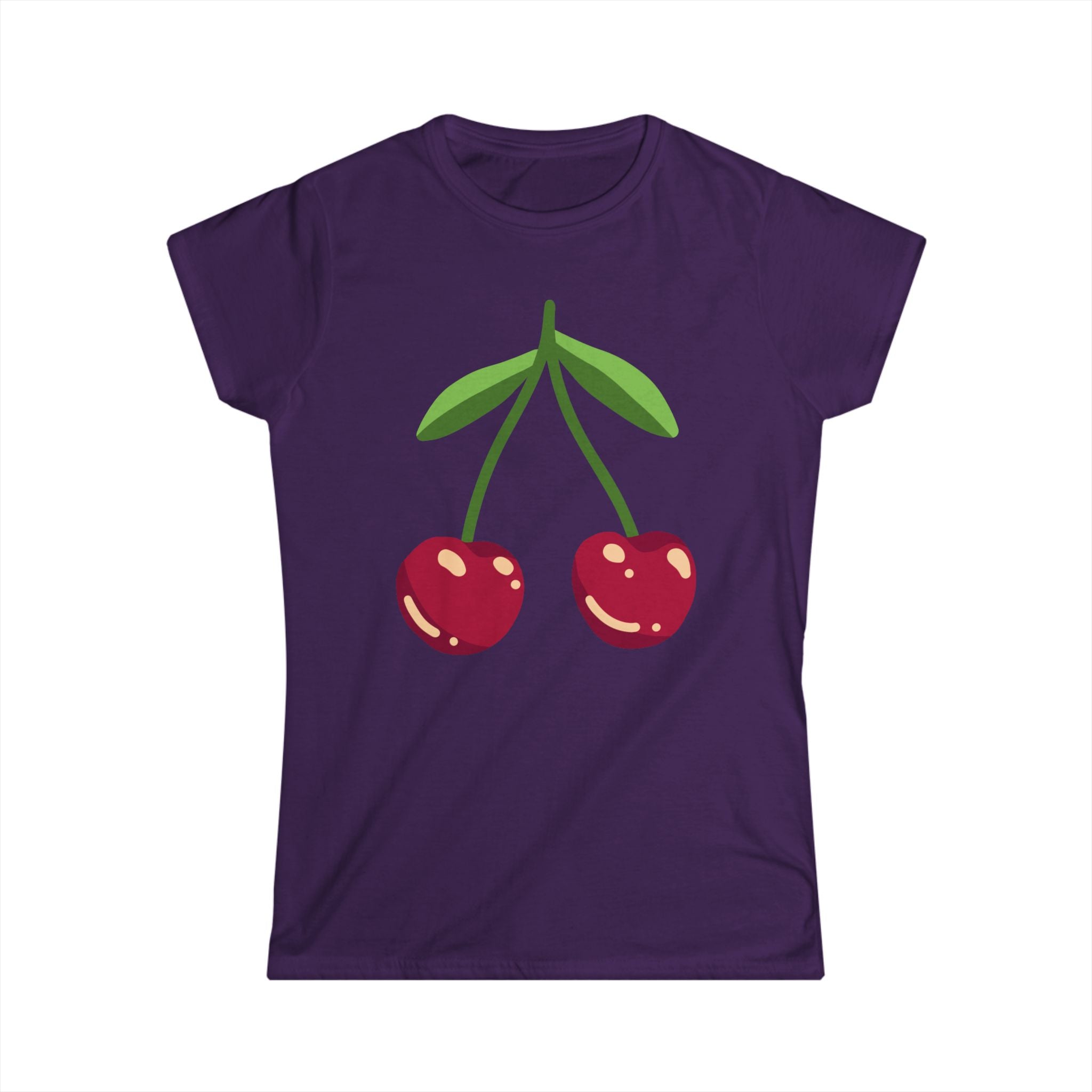 Cherry Illustration Tee | Retro Fruit Graphic, Cute Summer Top