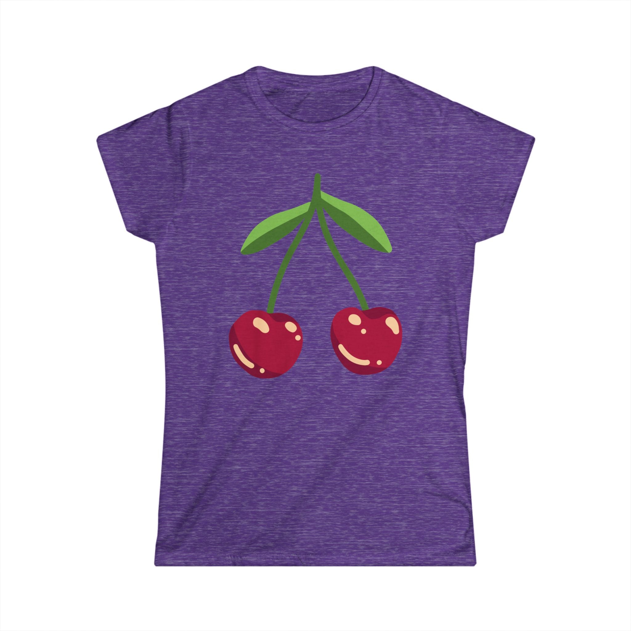 Cherry Illustration Tee | Retro Fruit Graphic, Cute Summer Top