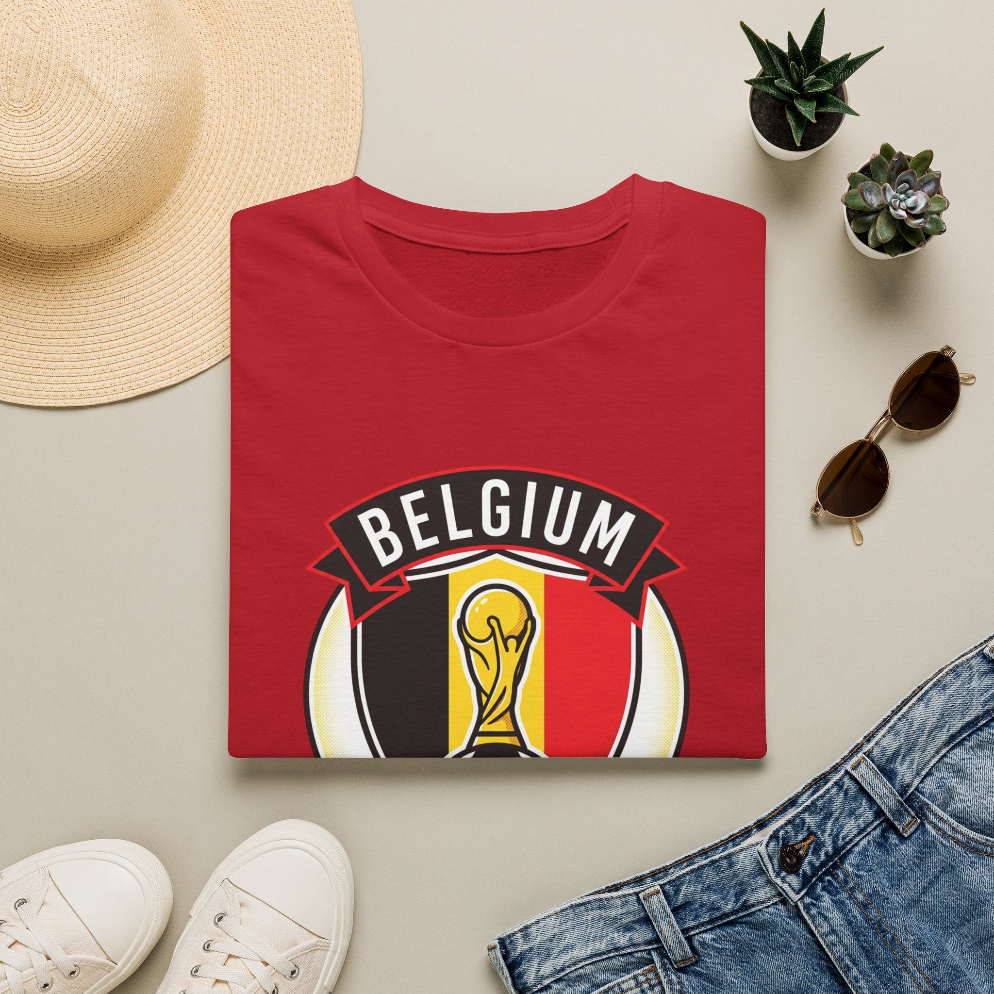 BELGIUM    2026 football Trophy T-Shirt | Soccer Football Tee   UNISEX