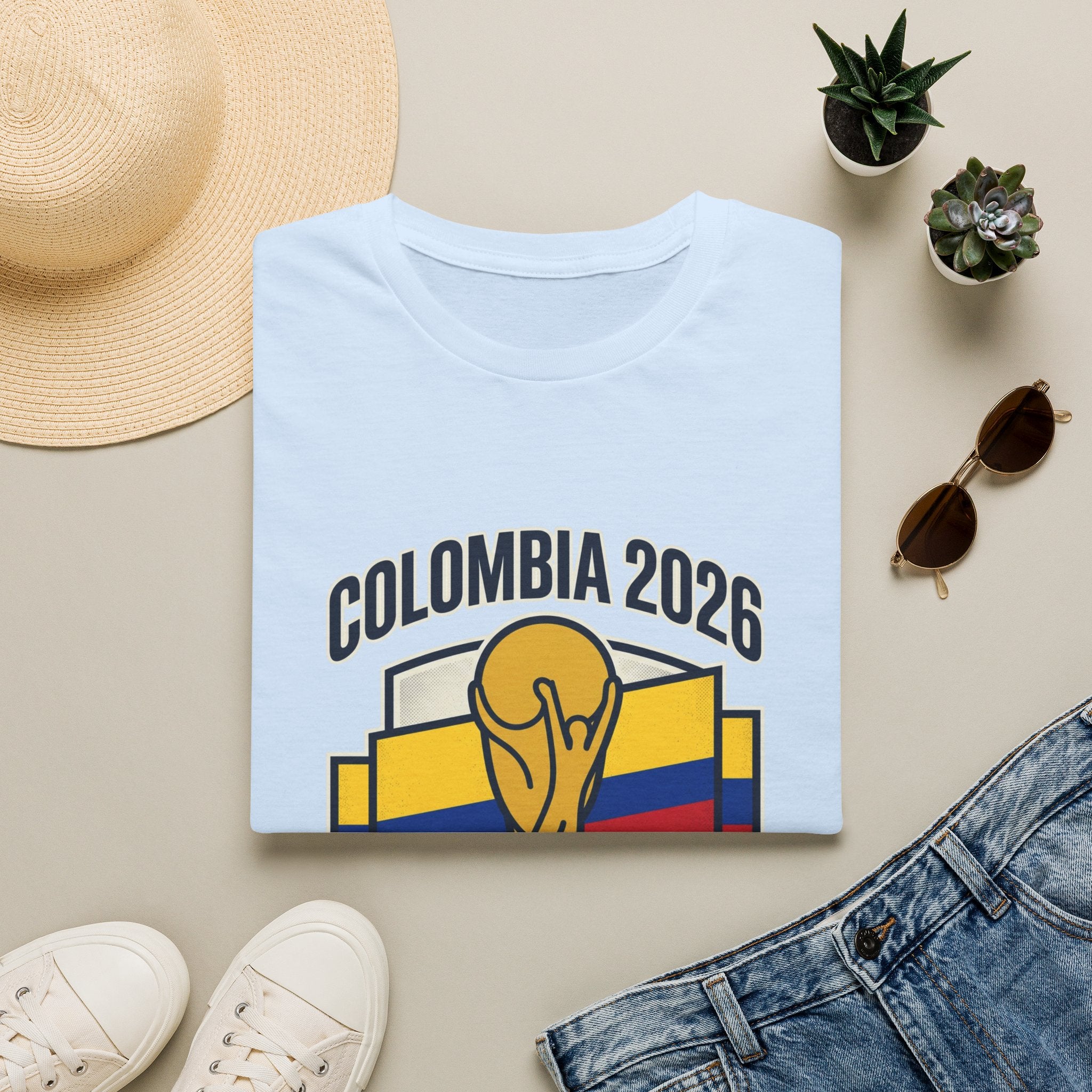 COLOMBIA  2026 football Trophy T-Shirt | Soccer Football Tee  UNISEX