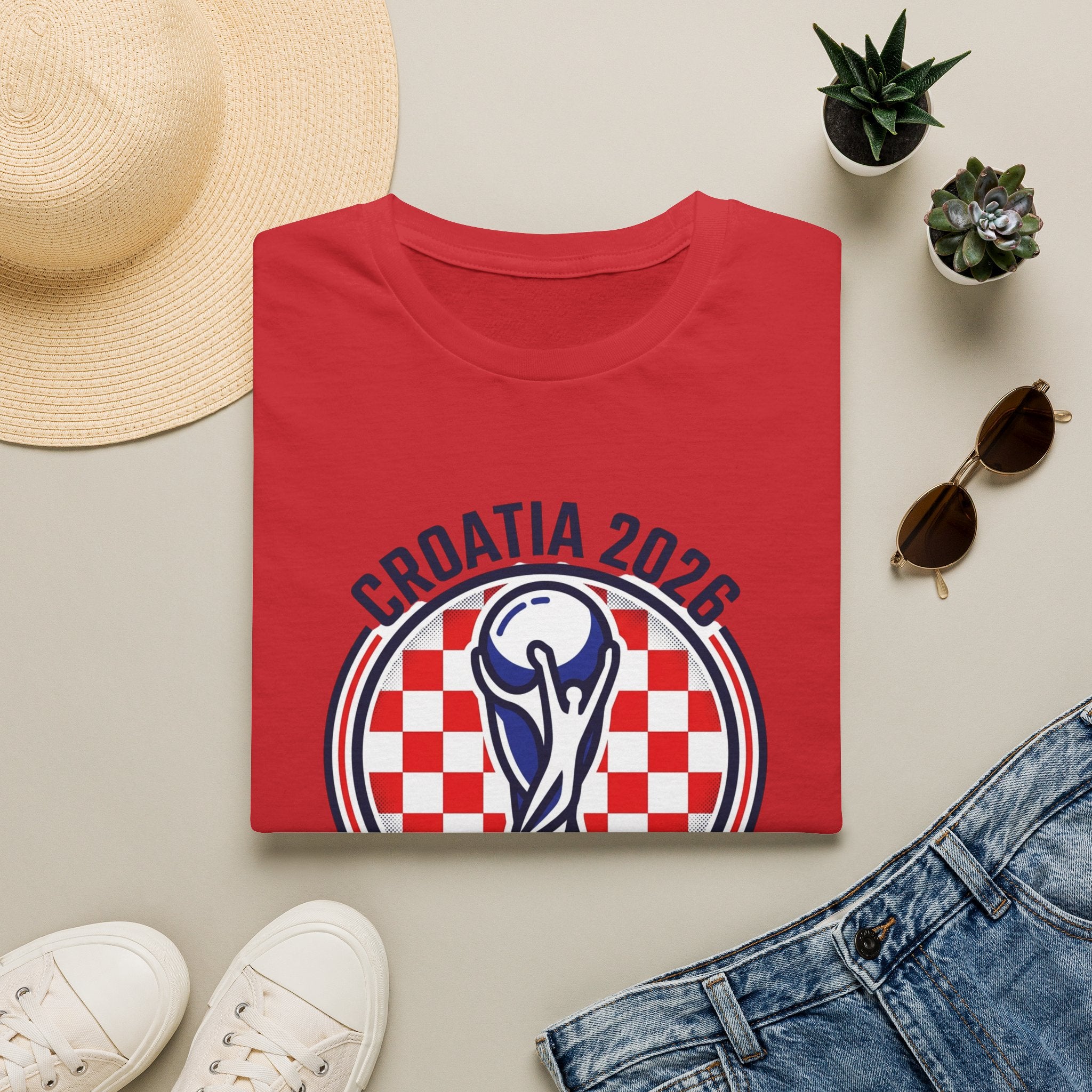 CROATIA  2026 football Trophy T-Shirt | Soccer Football Tee  UNISEX