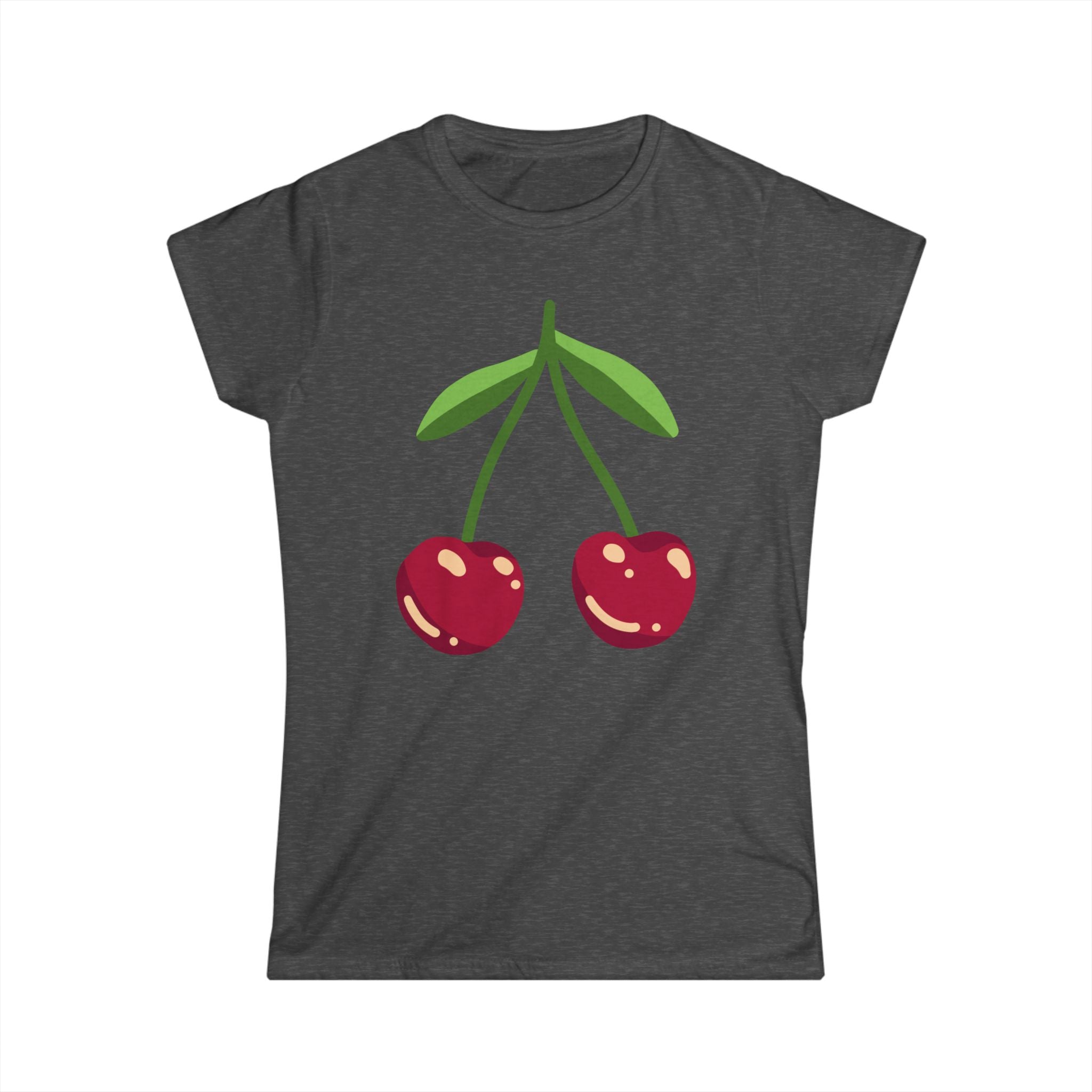 Cherry Illustration Tee | Retro Fruit Graphic, Cute Summer Top