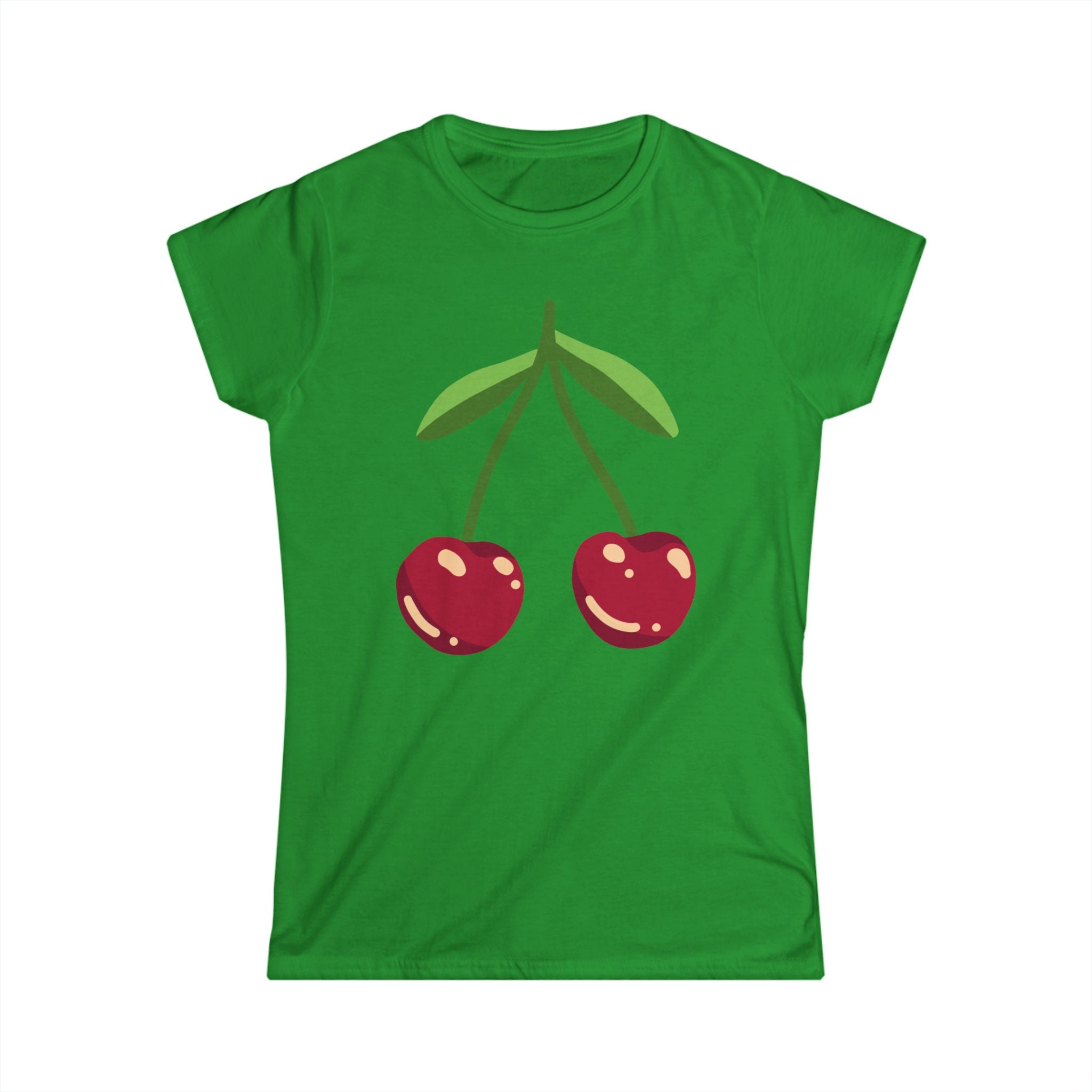 Cherry Illustration Tee | Retro Fruit Graphic, Cute Summer Top