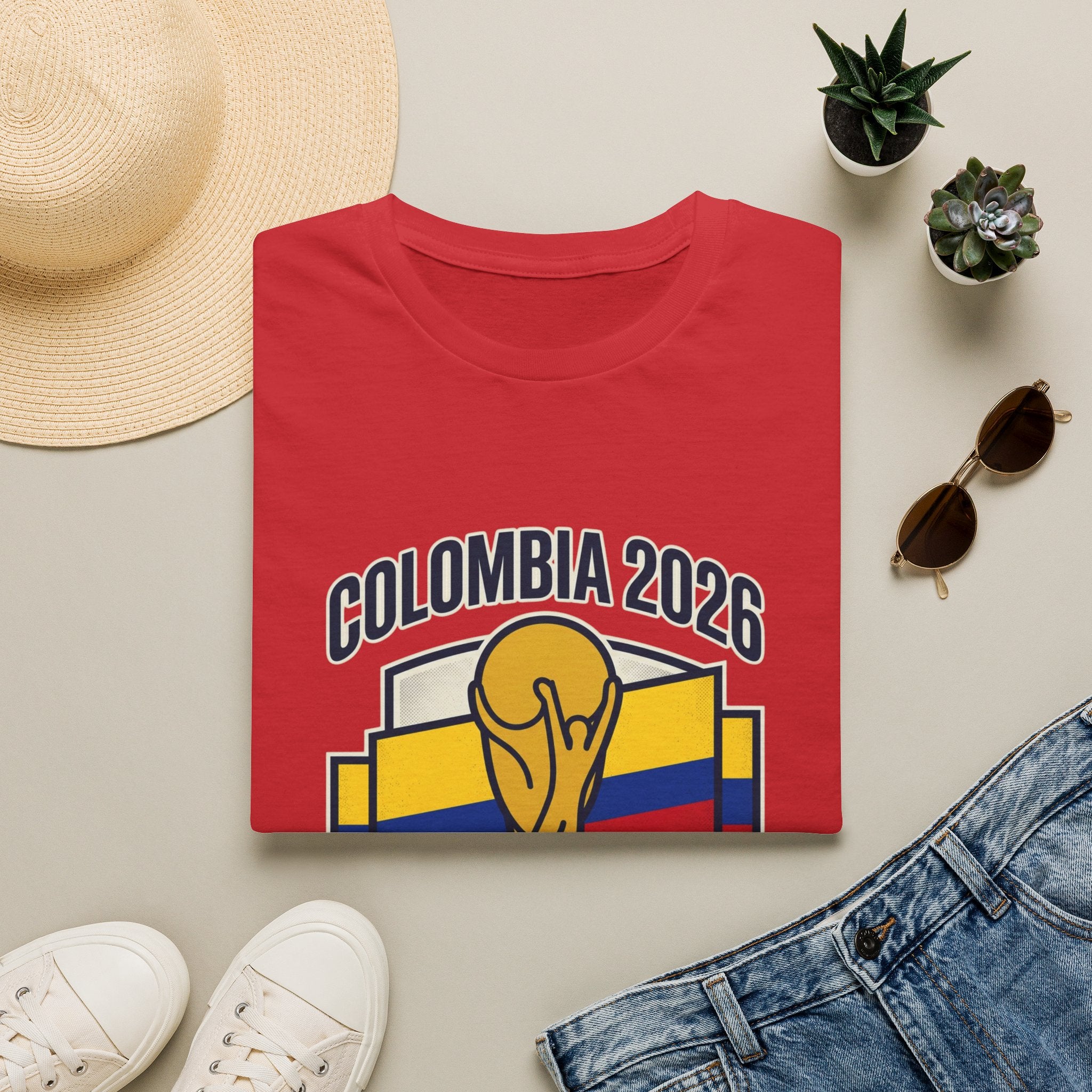 COLOMBIA  2026 football Trophy T-Shirt | Soccer Football Tee  UNISEX